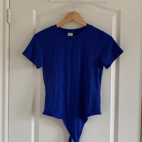 Wilfred Short Sleeve Bodysuit ll Royal Blue - Picture 2 of 4